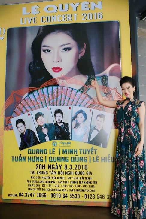 Lệ Quyên cùng dàn khách mời khủng sẽ mang lại cho khán giả Hà thành một bữa đại tiệc âm nhạc thịnh soạn, đáng nhớ.