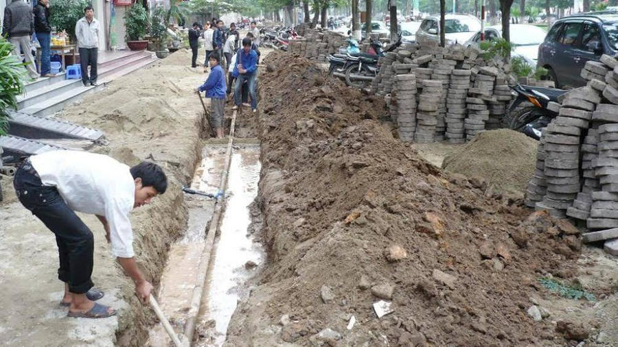 Hà Nội yêu cầu dừng thi công đào hè, đường dịp Tết Quý Mão 2023. Ảnh: PV