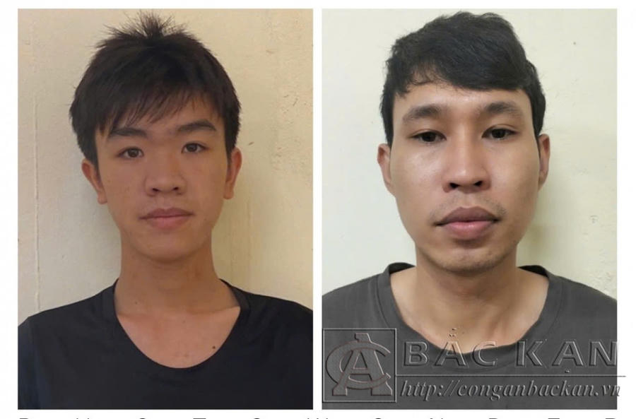 Đối tượng Nguyễn Ngọc Hùng và Trần Văn Đức trong vụ việc dùng chiêu trò lừa đầu tư “sàn BO” (Ảnh: Công an Bắc Kạn).