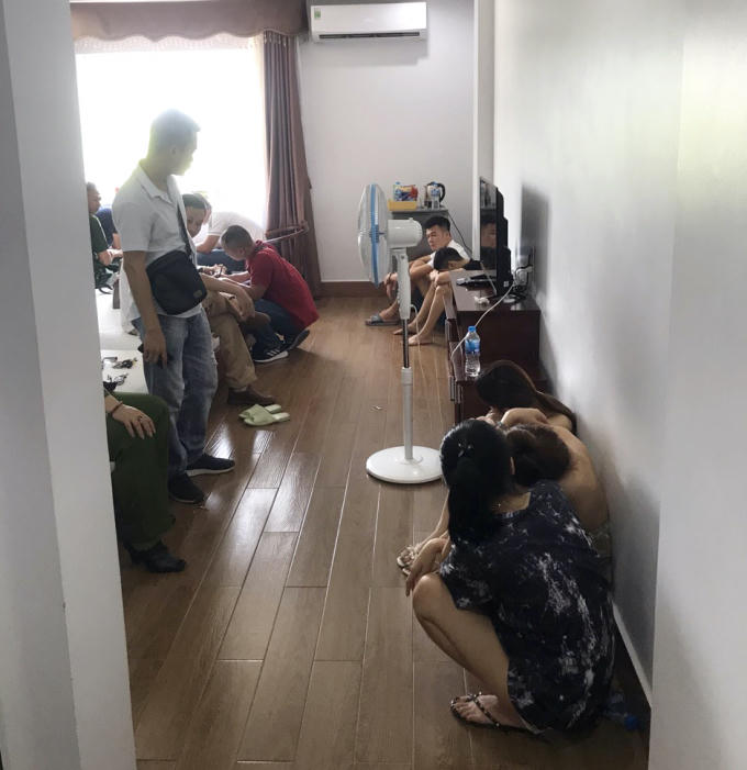 Phòng nghỉ nơi phát hiện các đối tượng sử dụng trái phép chất ma túy.