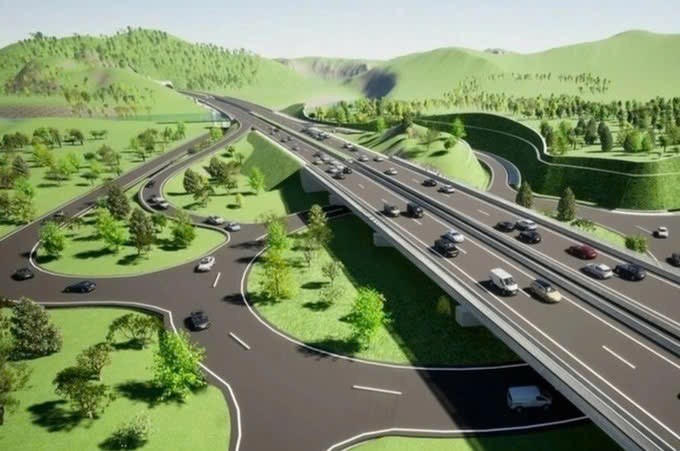 Phối cảnh đường cao tốc Gia Nghĩa - Chơn Thành