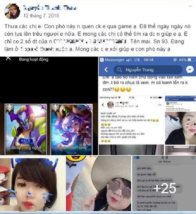 Bài đánh ghen online của các “Hoạn Thư” thời hiện đại.