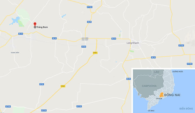 Vị trí nạn nhân được giải cứu khỏi quán cà phê trá hình. Ảnh: Google Maps.