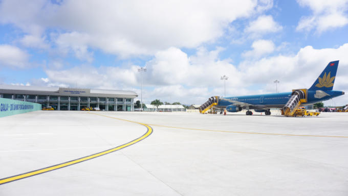 Dự án nâng cấp mở rộng sân đỗ máy bay tại Cảng hàng không Pleiku. (Báo giao thông).