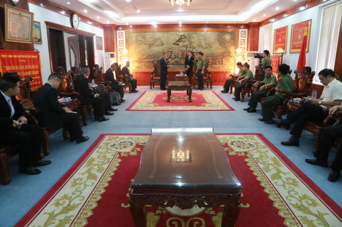 Toàn cảnh buổi tiếp và hội đàm của Công an tỉnh TT Huế với đoàn Cảnh sát Hoàng gia Thái Lan.