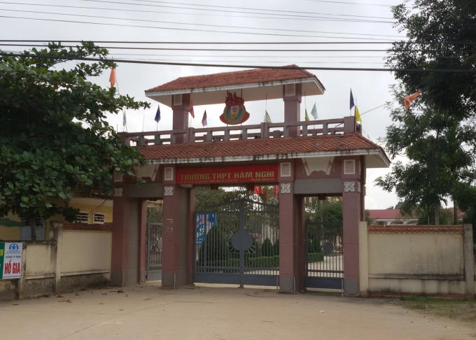 Trường THPT Hàm Nghi nơi nam sinh Lê Văn Khánh theo học
