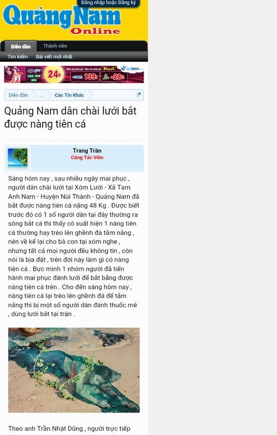 B&agrave;i viết tr&ecirc;n trang điện tử quangnamonline.com.vn khiến dư luận x&ocirc;n xao.