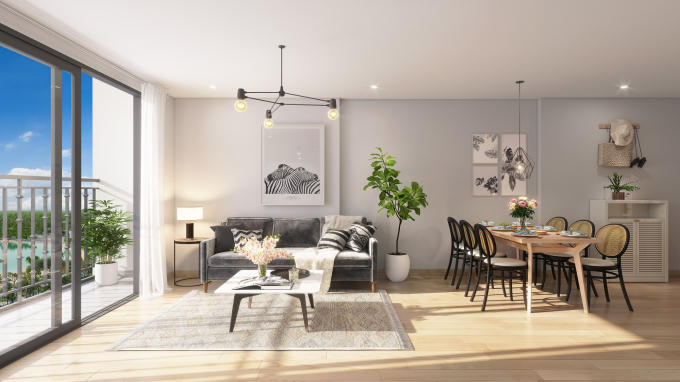 Mặt bằng căn hộ được bố trí thông minh, hợp lý