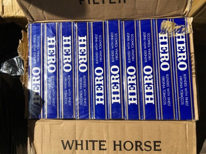 8.700 bao thuốc lá hiệu HERO đang bị bắt giữ
