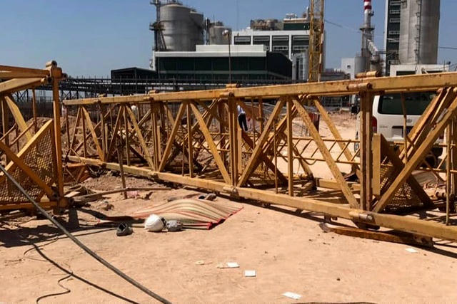 Hiện trường vụ sập tháp cần cẩu khiến 3 người chết, 3 người bị thương.