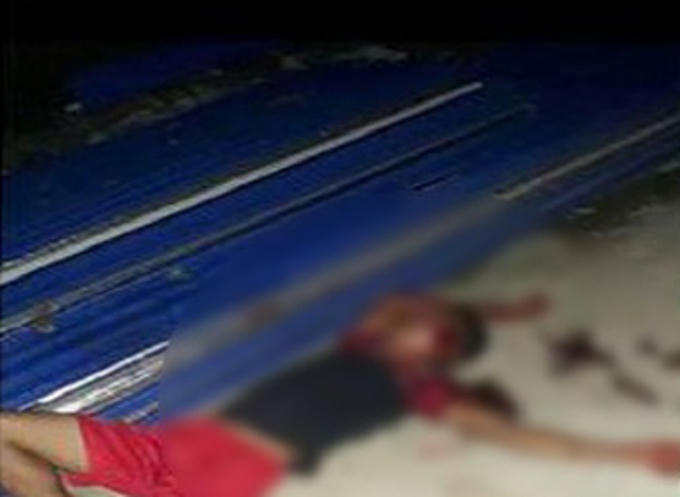 Nạn nhân Quyết bị chém trọng thương phải nhập viện cấp cứu cùing ba người trong gia đình.