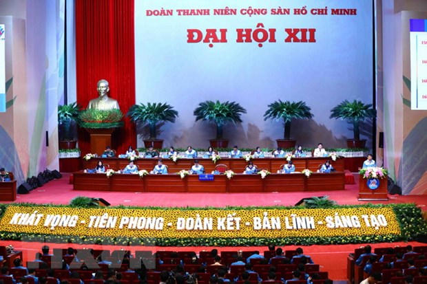 Đoàn Chủ tich đại hội. (Ảnh: Minh Đức/TTXVN)