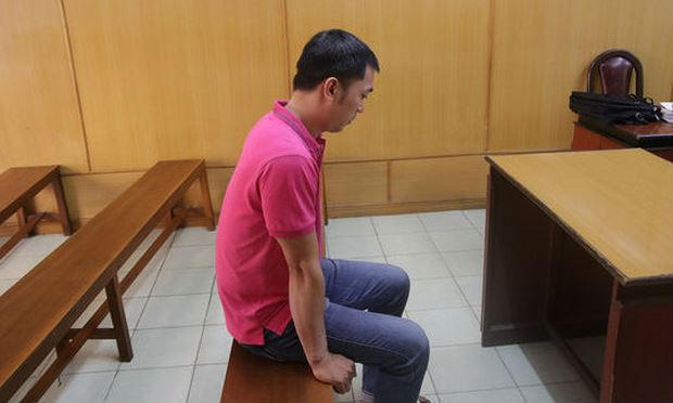 Bị cáo Đặng Thanh Thiện tại phiên tòa. (Ảnh: báo Người lao động)