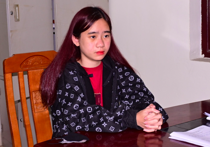 Đối tượng Đ.T.H.T tại cơ quan Công an. Ảnh: CA Hải Phòng