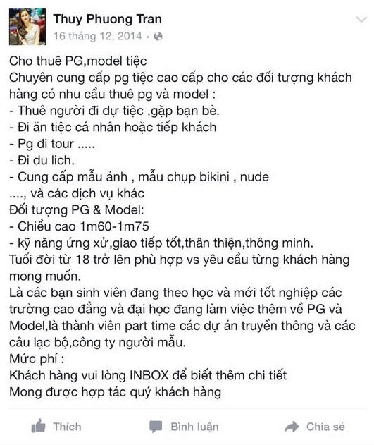 Quảng cáo PG của Thuy Phuong Tran