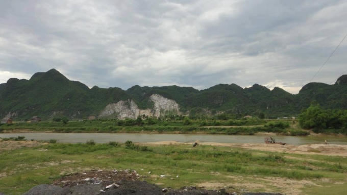 Sông Con đoạn qua địa bàn xã Kỳ Tân nơi ông Việt bị nước cuốn trôi.