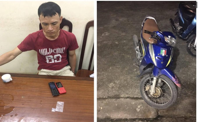 Đối tượng cùng tang vật bị lực lượng 141 bắt giữ.