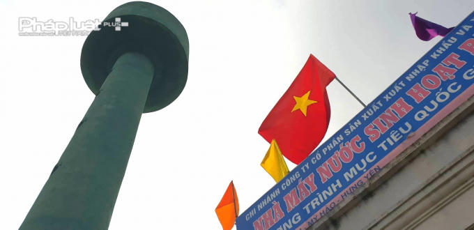 Một trong những Nhà máy nước khai thác nước ngầm không cần giấy phép ở Hưng Yên. Ảnh Chí Kiên.