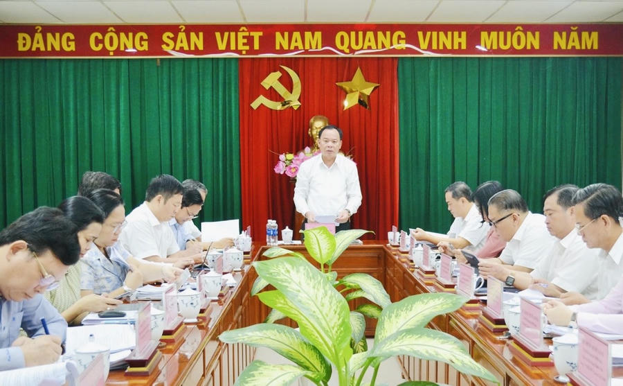 Hội nghị do Chủ tịch UBND tỉnh, Bí thư Đảng ủy UBND tỉnh Võ Tấn Đức chủ trì.