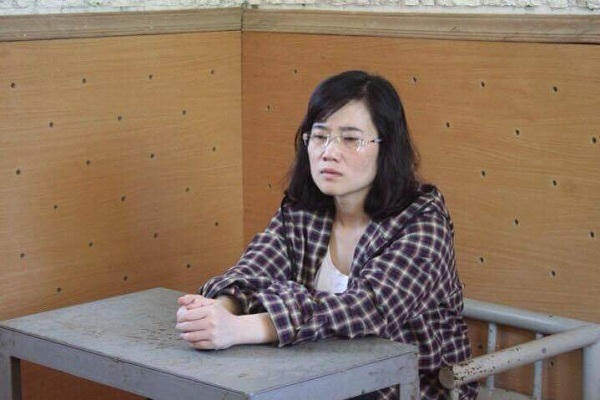 Đối tượng Nguyễn Thị Lam tại cơ quan CSĐT. (Nguồn: Vietnamnet)