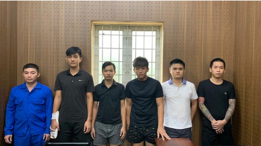 Các đối tượng tại cơ quan điều tra.