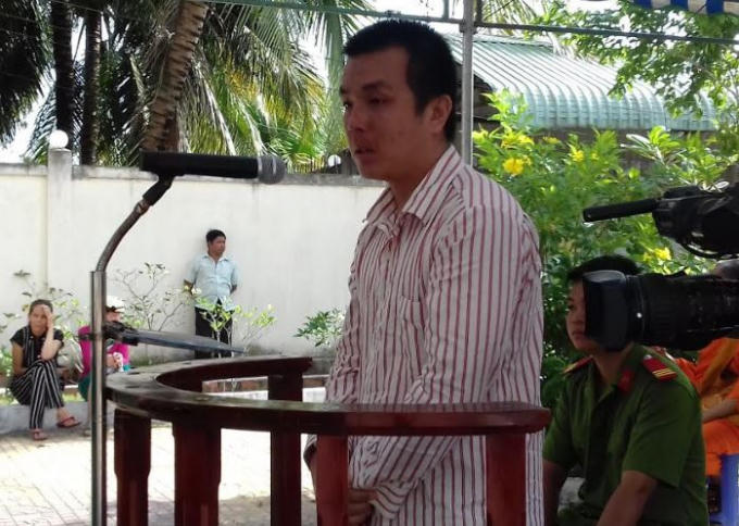 Bị cáo Hoài tại phiên xét xử. (Ảnh: báo Công lý)