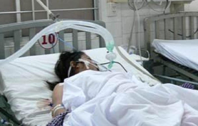 Người vợ khi đang nằm viện.