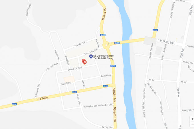 Trụ sở Sở Giáo dục và đào tạo tỉnh Hà Giang. Nơi đoàn công tác Bộ Giáo dục đang tích cực làm việc. Ảnh Googlemap
