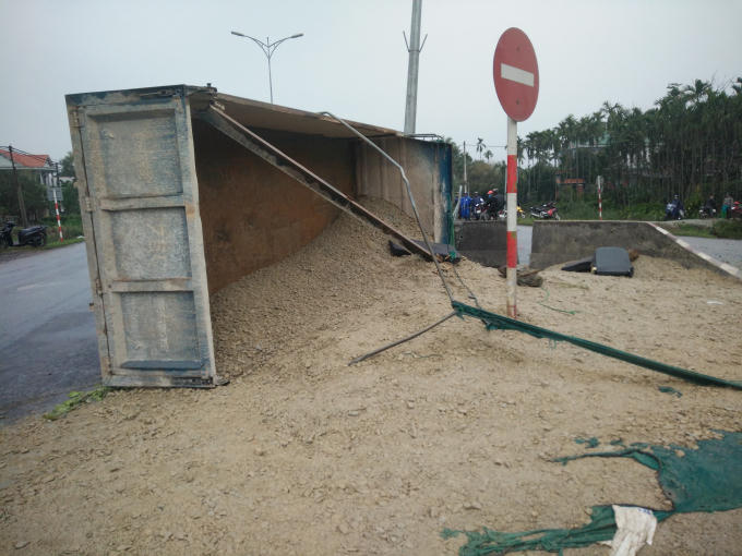 Hiện trường vụ tai nạn.
