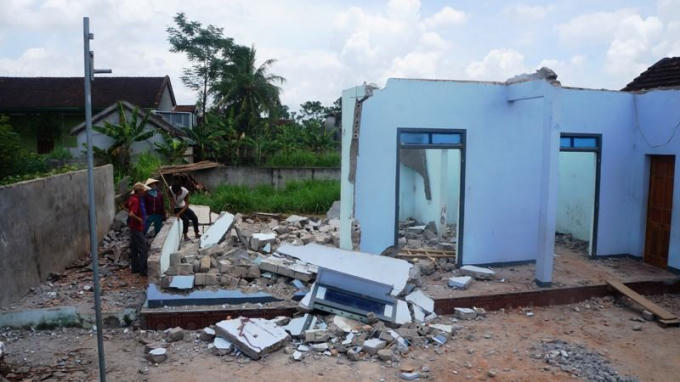 Hiện trường nơi xảy ra sự việc.