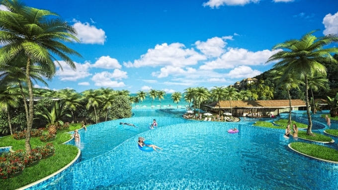Bể bơi tràn bờ tại Premier Village Phu Quoc