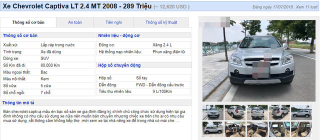 Những chiếc xe cũ l&yacute; tưởng cho d&acirc;n kinh doanh gi&aacute; chỉ 300 triệu đồng