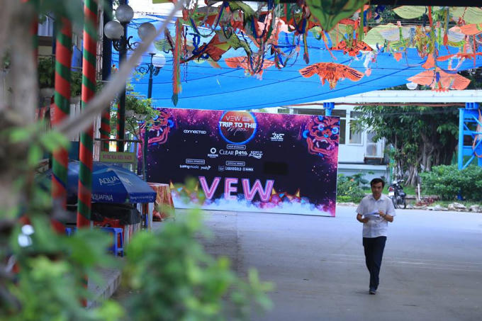 Công viên nước vắng tanh sau vụ việc.