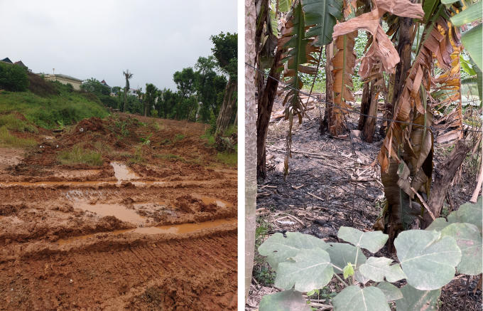 Hiện trạng khu đất theo phản ánh của công dân Nguyễn Xuân Quyền. (Ảnh: Người dân cung cấp)