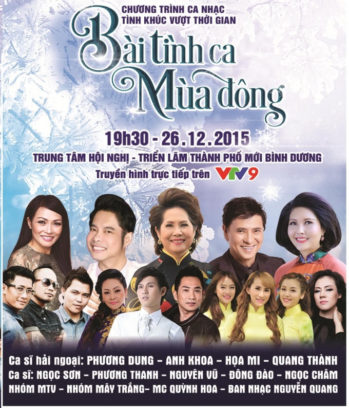 Dàn nghệ sĩ tham gia Tình khúc vượt thời gian tại Bình Dương