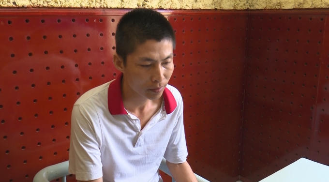 Đối tượng Duy tại cơ quan công an