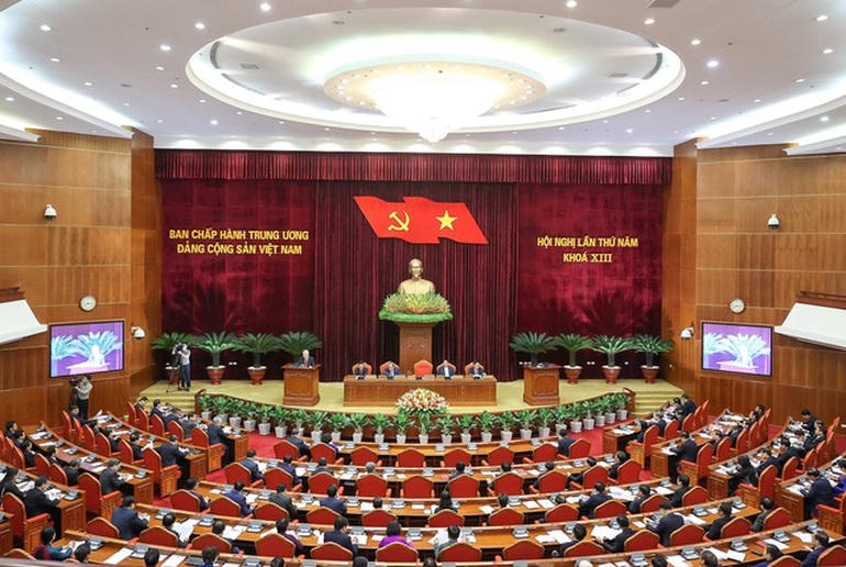 Ngày 7/5, Hội nghị lần thứ năm Ban Chấp hành Trung ương Đảng khóa XIII bước vào ngày làm việc thứ tư (Ảnh: Nhật Bắc).