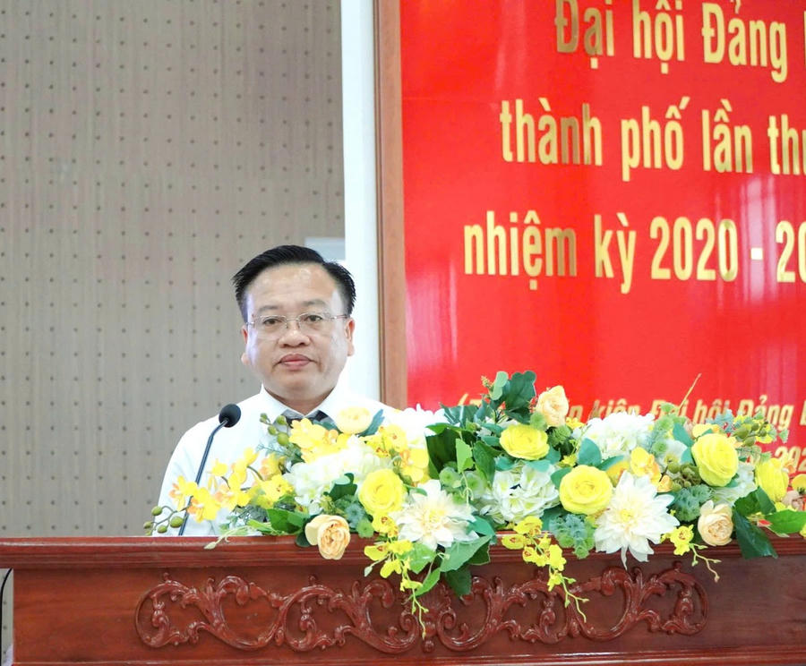 Ông Bùi Phước Châu phát biểu nhận nhiệm vụ mới