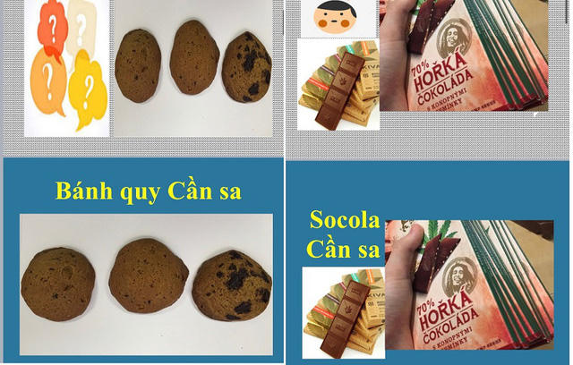 Cần sa được nguỵ trang vào bánh quy, socola.