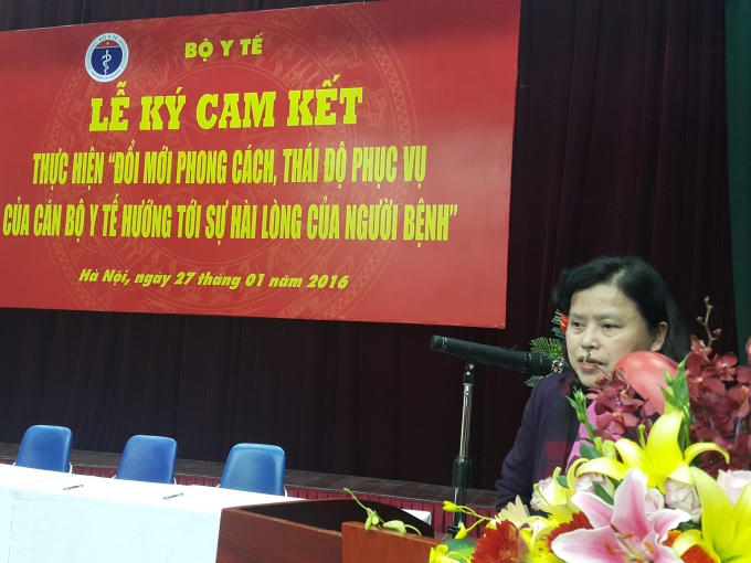 Thứ trưởng Nguyễn Thị Xuyên phát biểu tại Lễ Ký kết. Ảnh: Thu Hường.