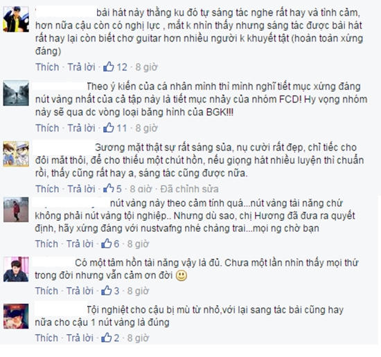 Bình luận của cư dân mạng.