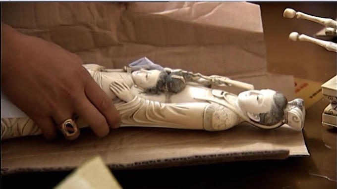 Nhiều chiếc tượng quý hiếm được phát hiện.