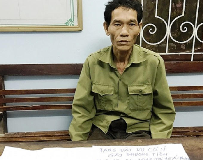 Ông Quách Văn Dinh tại cơ quan Công an.