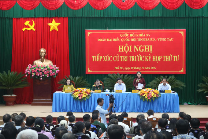 Đoàn Đại biểu Quốc hội Bà Rịa – Vũng Tàu tiếp xúc cử tri trước kỳ họp thứ Tư.