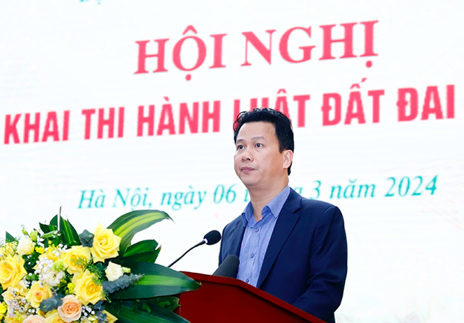 Bộ trưởng Đặng Quốc Khánh phát biểu tại hội nghị chiều 6/3.