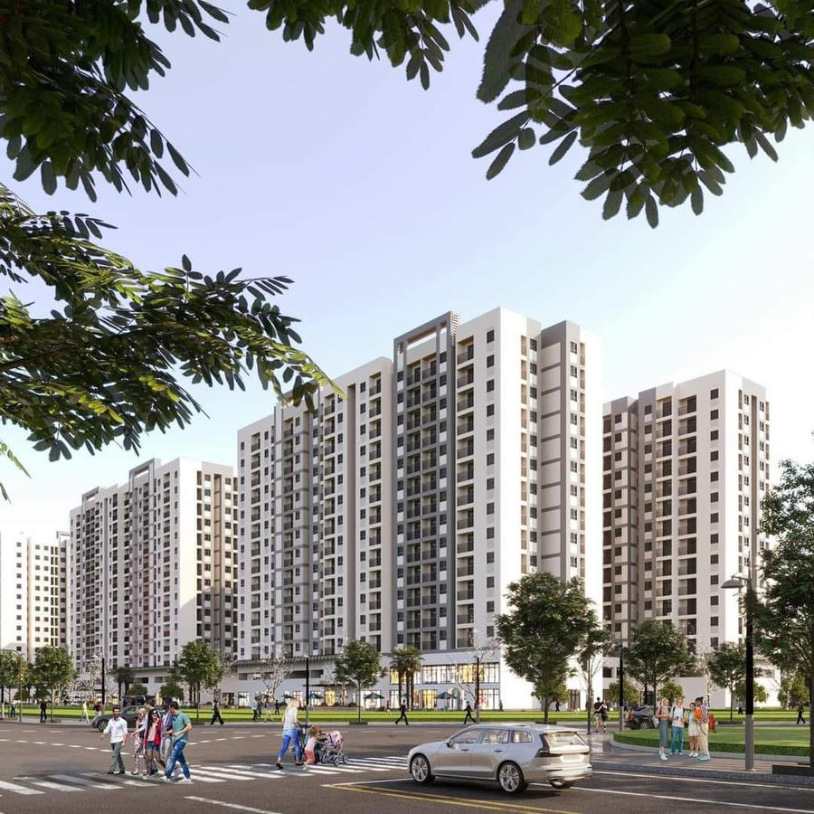 Phối cảnh Dự án Khu nhà ở xã hội Tổng kho 3 Lạc Viên.