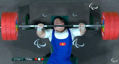 Cả 3 lần nâng, Bình An đều nâng được 178 kg