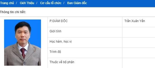 Ông Trần Xuân Yến vẫn được ghi là phó giám đốc Sở GD&amp;ĐT Sơn La trên trang web của đơn vị này. Ảnh: Cắt màn hình.