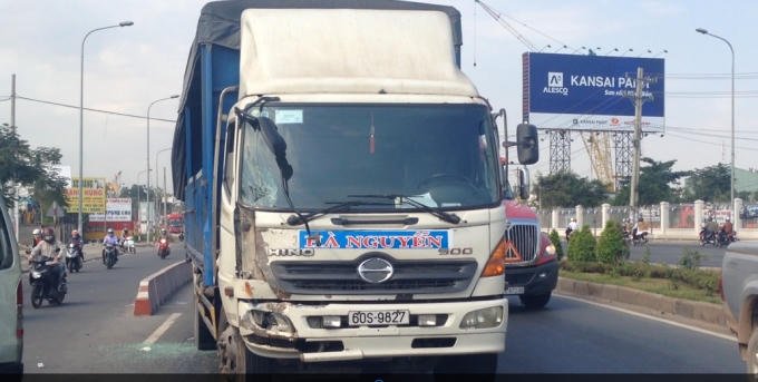 Hiện trường vụ tai nạn.