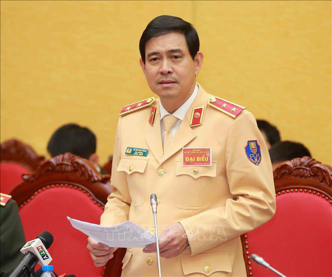 Trung tướng Vũ Đỗ Anh Dũng, Cục trưởng Cục Cảnh sát giao thông, Bộ Công an. Ảnh: TTXVN